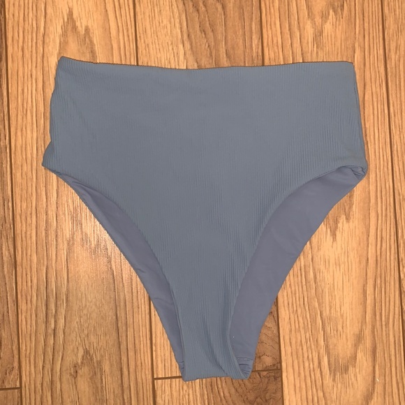 high waisted ribbed bikini bottoms